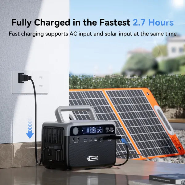 FlashFish 300W Station + 60W Solar Panel, view 4