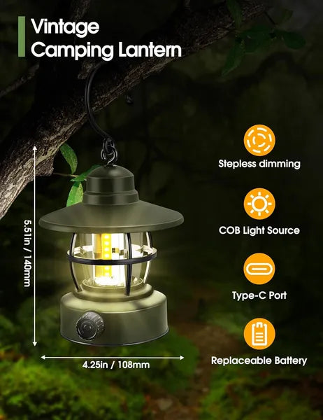 Rechargeable Camp Lanterns, 2-Pack, 360°, view 3
