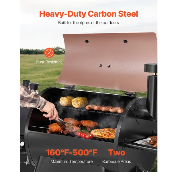 Wood Pellet Grill Smoker, 575 in², WiFi, view 2