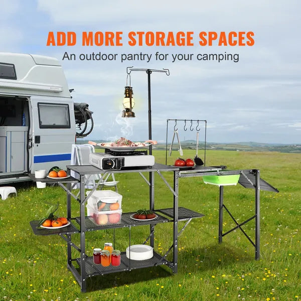 Camp Kitchen Table, Folding Cook Station, view 2