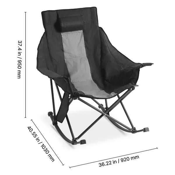 Heated Rocking Camp Chair, 3 Settings, view 4