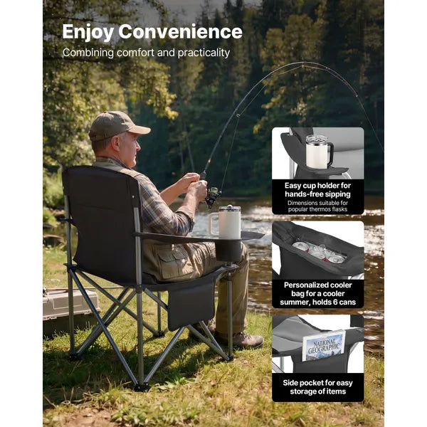 Oversized Camp Chair, 450 lb, Padded, view 5